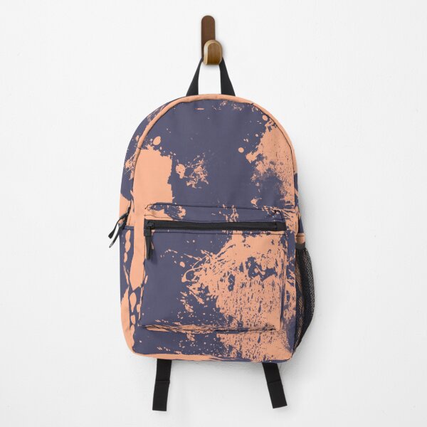 Item preview, Abstract Paint Splatter Blue Grey and Pastel Light Orange designed and sold by Jessica Erin.