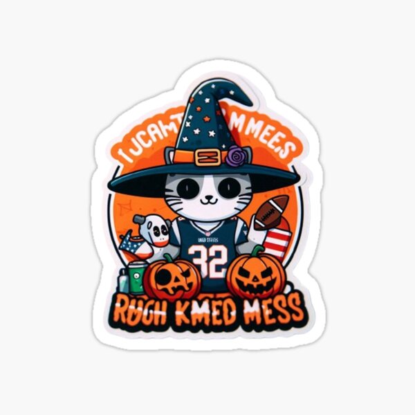 Item preview, Halloween Cat Wizard Sticker - Cute Kawaii Art designed and sold by Apostrophearts.
