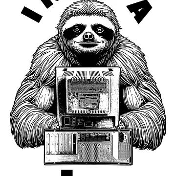 Artwork thumbnail, I Need A Break Computer Code Funny Programming Coder Sloth by GrandeDuc
