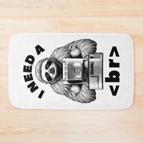 Item preview, I Need A Break Computer Code Funny Programming Coder Sloth designed and sold by GrandeDuc.