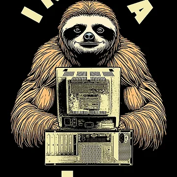 Artwork thumbnail, I Need A Break Computer Code Funny Programming Coder Sloth by GrandeDuc