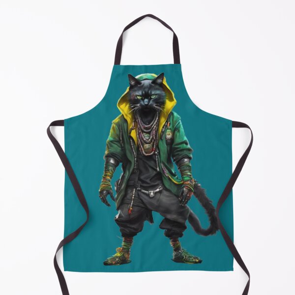 Item preview, Mystical Cyberpunk Rastafarian Cat designed and sold by WILD-WILD-CAT.