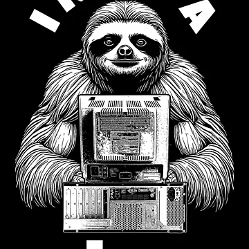 Artwork thumbnail, I Need A Break Computer Code Funny Programming Coder Sloth by GrandeDuc