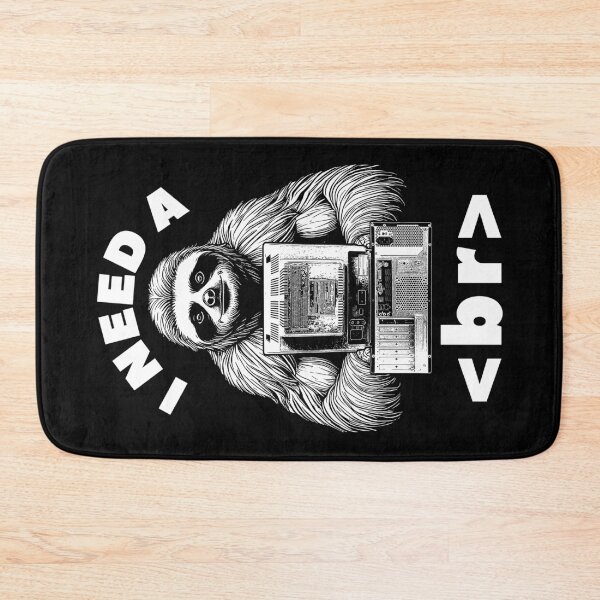 Item preview, I Need A Break Computer Code Funny Programming Coder Sloth designed and sold by GrandeDuc.