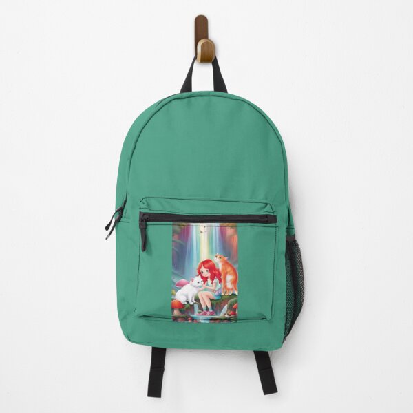 Item preview, Redhead girl with cats in fantasy world designed and sold by Amerzbaberz.
