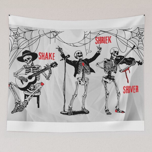 Item preview, Shake, Shriek and Shiver - Halloween Skeleton Band designed and sold by Semi-quaver.