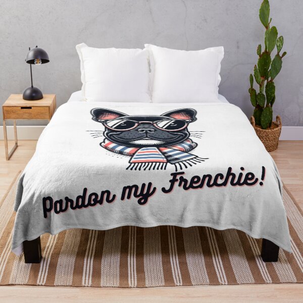 Item preview, French Bulldog graphic, adorable "Pardon My Frenchie" design, stylish apparel and art for anyone who loves fun gifts! designed and sold by TacoFunDesigns.