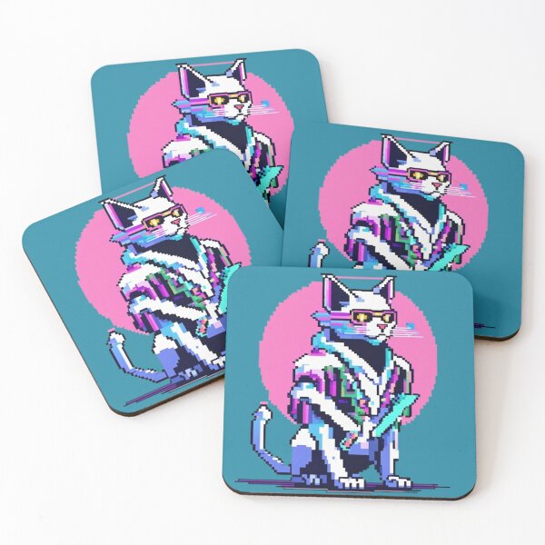 Item preview, Cyberpunk Bad Cat - Mystical Blade Warrior designed and sold by WILD-WILD-CAT.