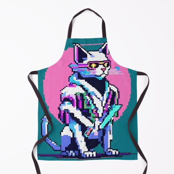 Item preview, Cyberpunk Bad Cat - Mystical Blade Warrior designed and sold by WILD-WILD-CAT.