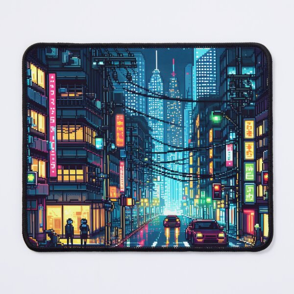 Item preview, Cyberpunk Pixel Art City Street designed and sold by papi1998.