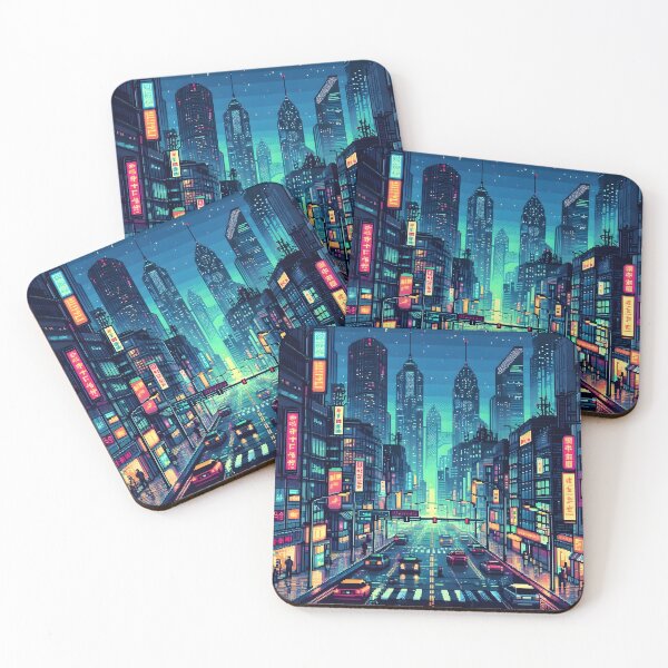 Item preview, Cyberpunk Pixel Art City Street designed and sold by papi1998.