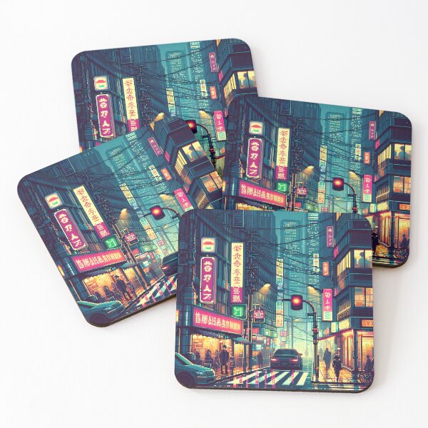 Item preview, Cyberpunk Pixel Art City Street designed and sold by papi1998.