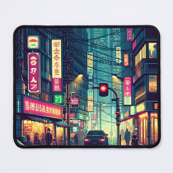 Item preview, Cyberpunk Pixel Art City Street designed and sold by papi1998.