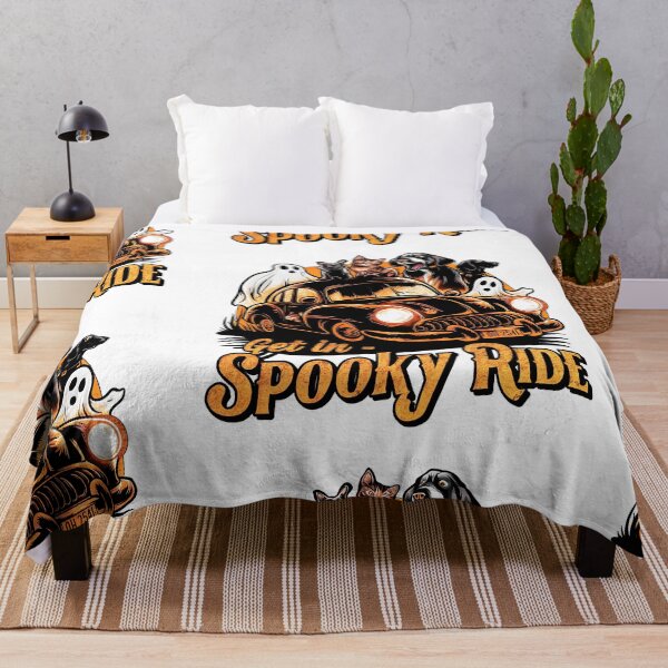 Item preview, Spooky Ride - Halloween Cat and Dogs on a Haunted Adventure designed and sold by asprse.