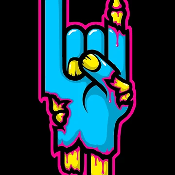 Artwork thumbnail, Zombie Rocker Hand by RevolutionGFX