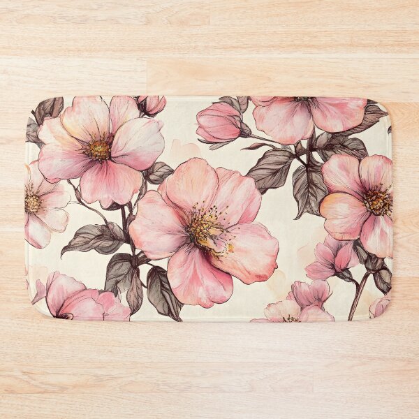 Item preview, Vintage Oriental Flower Pattern designed and sold by Quijote-.