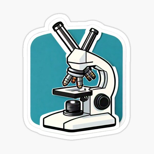 Item preview, Microscope Sticker designed and sold by Biologynotes.