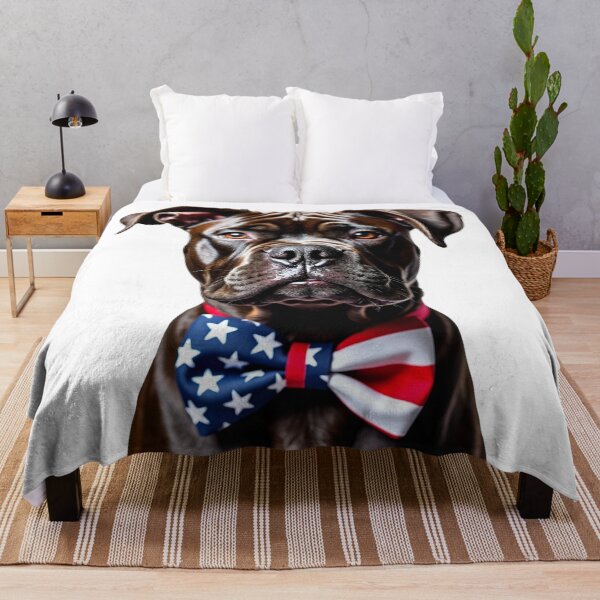 Item preview, Funny cool Cane Corso dog wearing a USA flag bow tie designed and sold by LazyOwlStore.