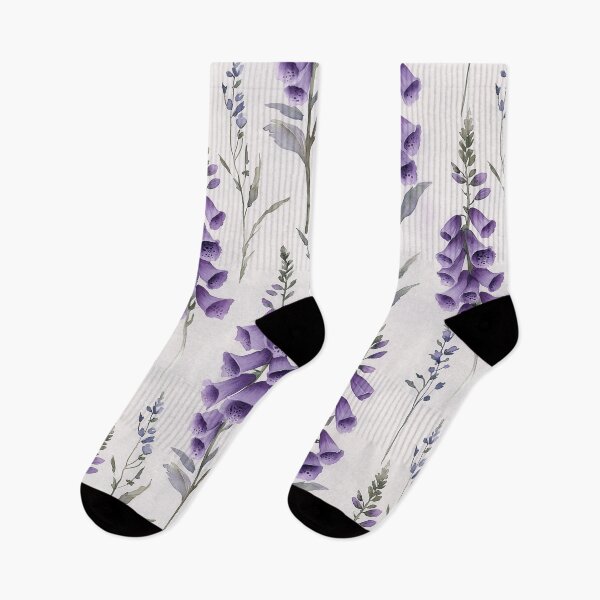 Item preview, Purple Foxglove Floral Watercolor Pattern Design designed and sold by ImagineCorner.