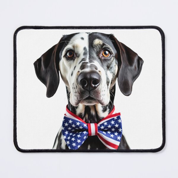 Item preview, Funny cool Dalmatian dog wearing a USA flag bow tie designed and sold by LazyOwlStore.