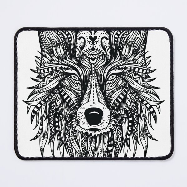 Item preview, Ornamental Wolf Head | Fantasy-Inspired Design designed and sold by TurtleDojo.