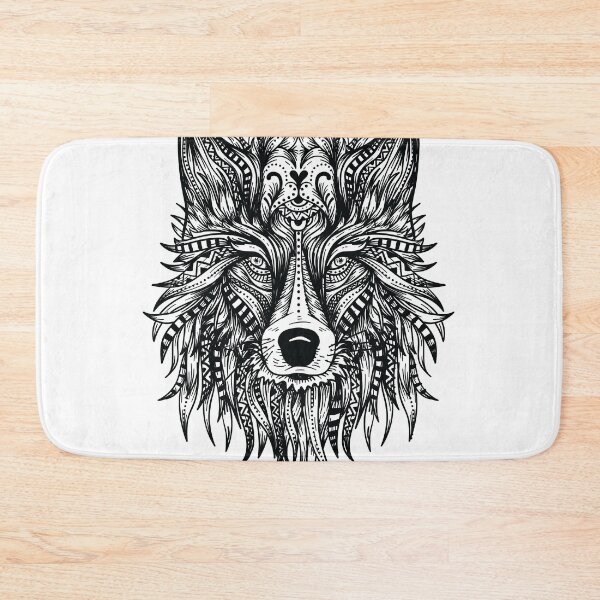 Item preview, Ornamental Wolf Head | Fantasy-Inspired Design designed and sold by TurtleDojo.