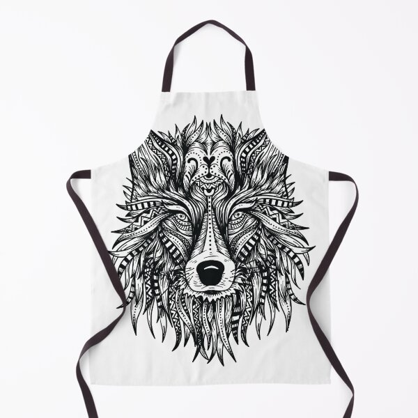 Item preview, Ornamental Wolf Head | Fantasy-Inspired Design designed and sold by TurtleDojo.