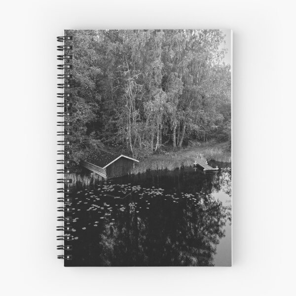Item preview, End of the summer by the boathouse bw designed and sold by Jouko Lehto Photography.
