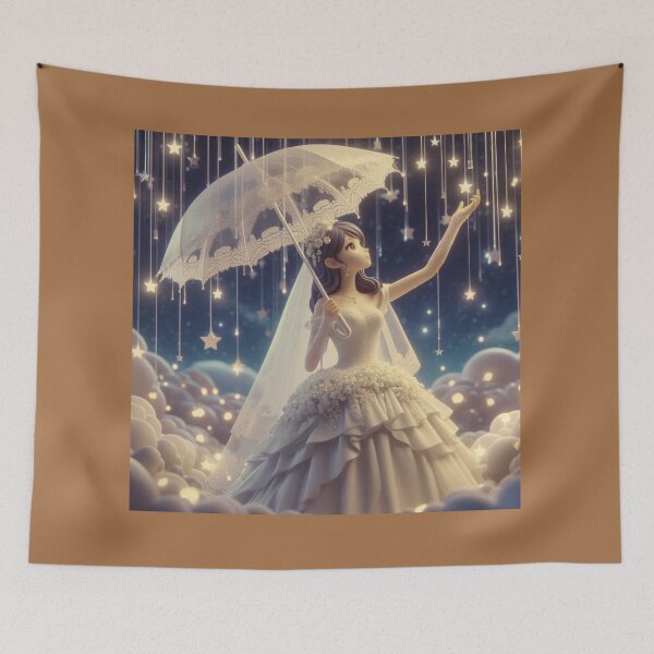 Item preview, Enchanting Starry Princess with Umbrella – Mystical Celestial Design" designed and sold by choder61.