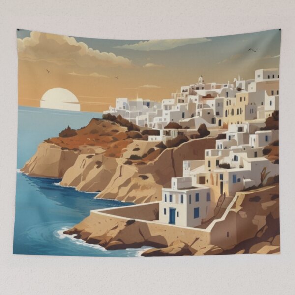 Item preview, 111 Cyclades Islands, Greece Poster Design designed and sold by Alexis Art Collection.
