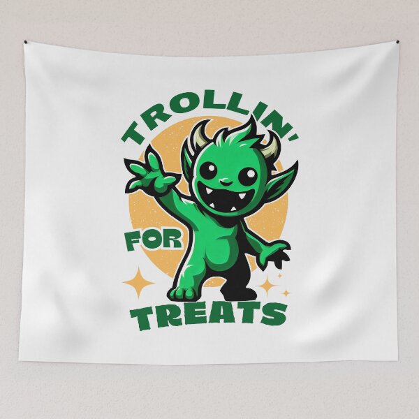 Item preview, Trollin' For Treats: A Goblin's Green Gleam designed and sold by SplashTastic.