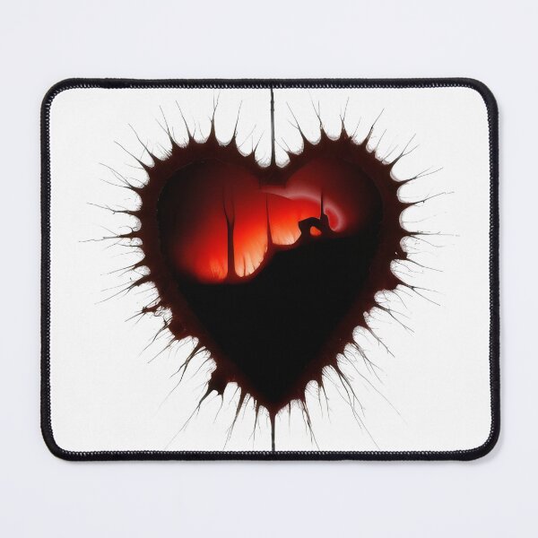 Item preview, Dark Heart with Fiery Red Glow and Mysterious Silhouette Art Design designed and sold by Prime-Studio.