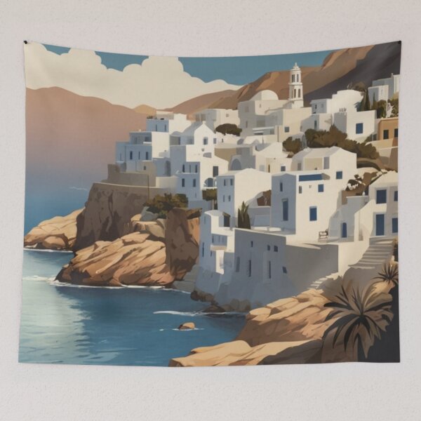 Item preview, 113 Cyclades Islands, Greece Poster Design designed and sold by Alexis Art Collection.