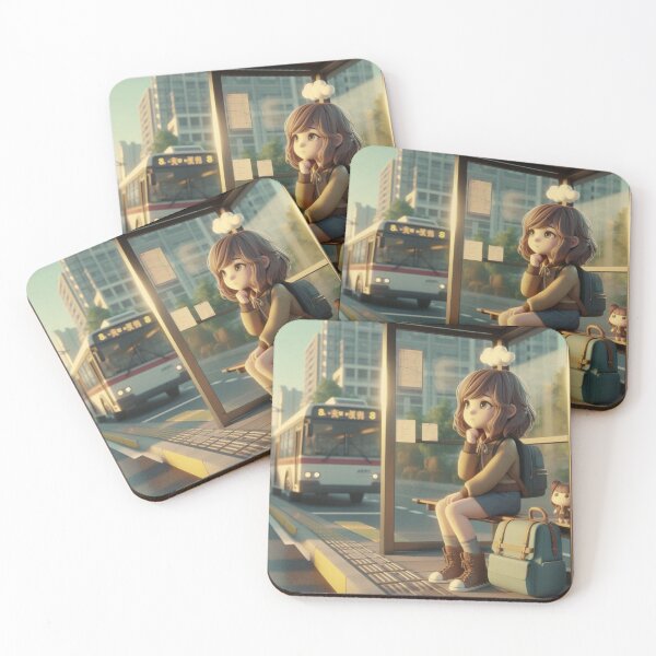 Item preview, "Dreamy City Bus Ride: Young Girl Lost in Thought designed and sold by choder61.