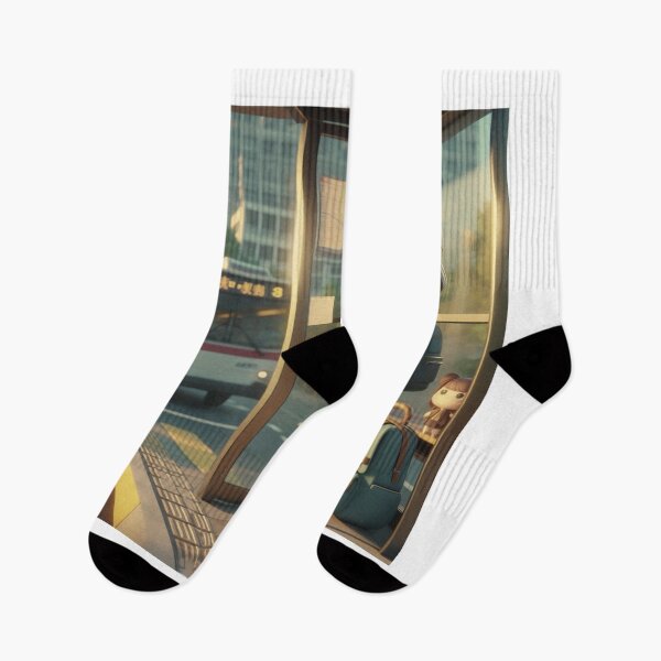 Item preview, "Dreamy City Bus Ride: Young Girl Lost in Thought designed and sold by choder61.