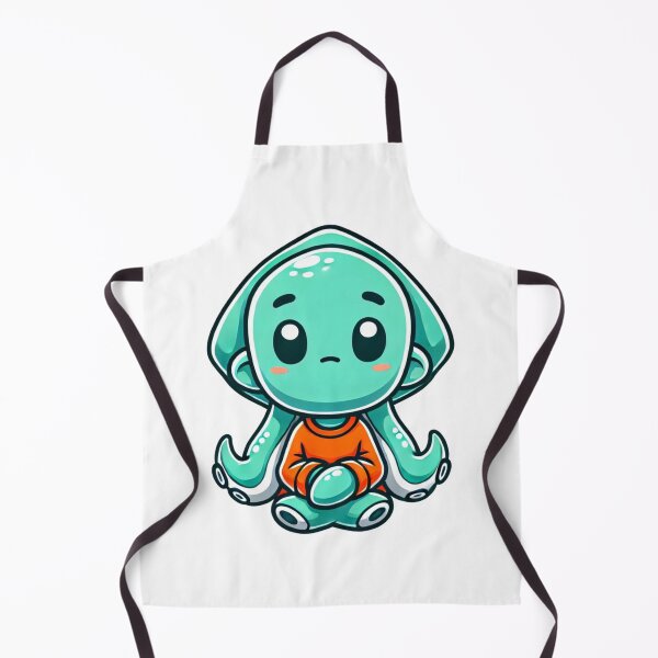 Item preview, Sad Cute Squid Character in Orange Shirt designed and sold by Little Care Studio.