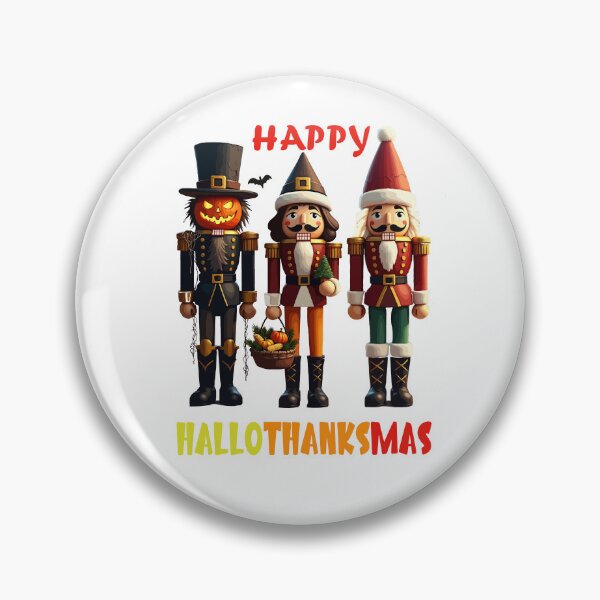Item preview, Happy HalloThanksMas Nutcracker Trio Holiday Fun designed and sold by AxelBrook.