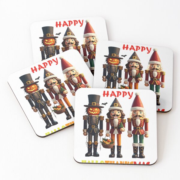 Item preview, Happy HalloThanksMas Nutcracker Trio Holiday Fun designed and sold by AxelBrook.
