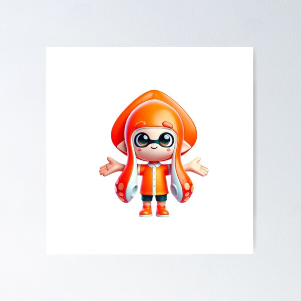 Item preview, Adorable Squid Character with Open Arms designed and sold by Little Care Studio.