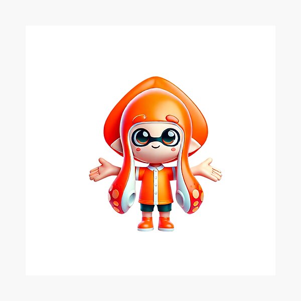 Item preview, Adorable Squid Character with Open Arms designed and sold by Little Care Studio.