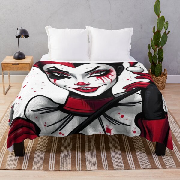 Item preview, sexy clown jester girl smiling designed and sold by aprilwebbartist.