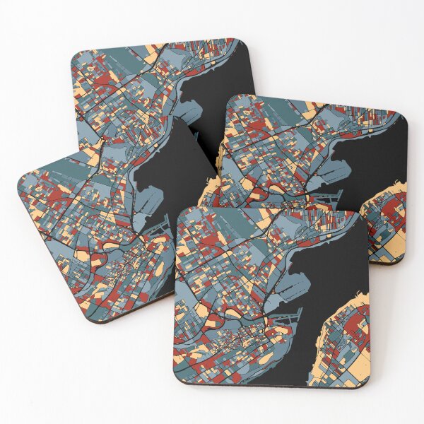 Item preview, Quebec City Earth Tone Map Travel Art designed and sold by Stadify.