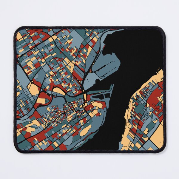 Item preview, Quebec City Earth Tone Map Travel Art designed and sold by Stadify.