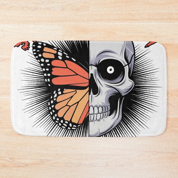 Item preview, Spooky Beauty Skull and Butterfly Halloween designed and sold by Quirky Shirts.