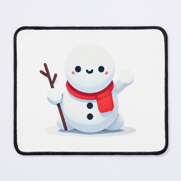 Item preview, Adorable Snowman Waving with Red Scarf designed and sold by Little Care Studio.