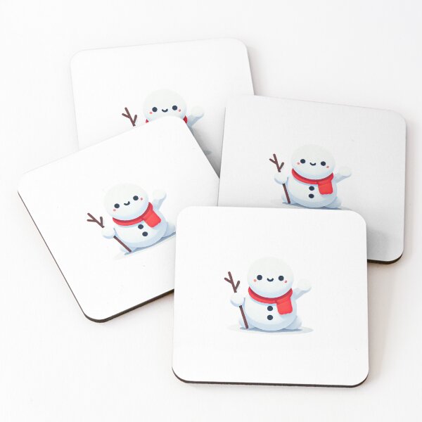 Item preview, Adorable Snowman Waving with Red Scarf designed and sold by Little Care Studio.