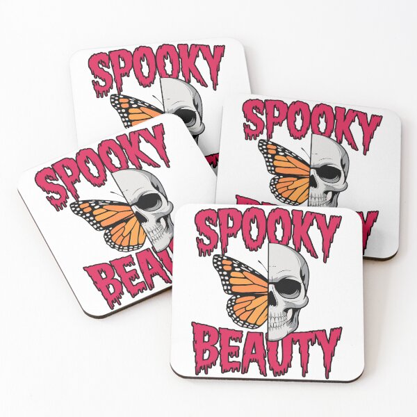 Item preview, Spooky Beauty Skull and Monarch Butterfly Halloween designed and sold by Quirky Shirts.