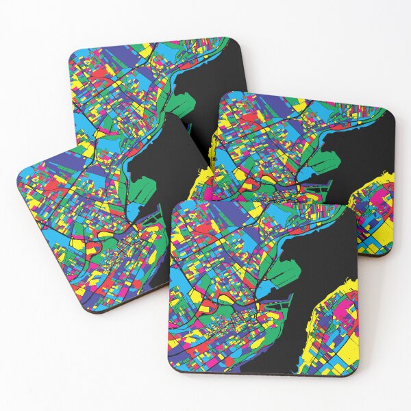 Item preview, Quebec City Canada Map Colorful Travel Art designed and sold by Stadify.