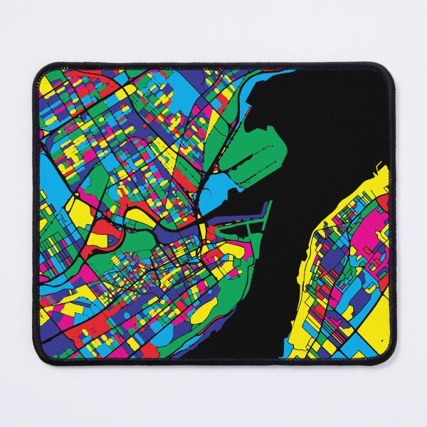 Item preview, Quebec City Canada Map Colorful Travel Art designed and sold by Stadify.