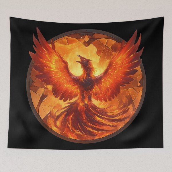 Item preview, Stained Glass Phoenix | Phoenix Dawn designed and sold by The-Stellerium.